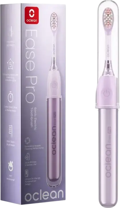 Oclean Ease Pro Sonic Electric Toothbrush, Maglev Motor 72,000 osc/min, 5 Brushing Modes, 90-Day Battery, USB-C, IPX7 Waterproof, Travel Lid