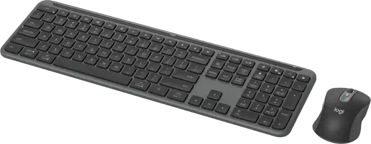 Logitech Signature Slim MK950 Wireless Combo, K950 Full-Size Keyboard and M750 Mouse, Logi Bolt & Bluetooth, Multi-OS, Easy-Switch 3 Devices, Graphite