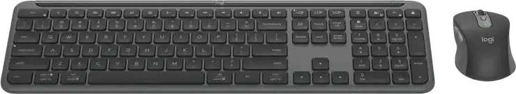 Logitech Signature Slim MK950 Wireless Combo, K950 Full-Size Keyboard and M750 Mouse, Logi Bolt & Bluetooth, Multi-OS, Easy-Switch 3 Devices, Graphite