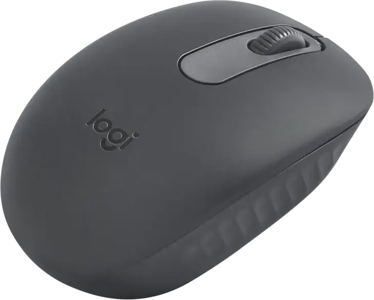 Mouse Wireless Logitech M196 Bluetooth, Grafit, 1000 DPI, Design Compact Ambidextru, Plastic Reciclat, Baterie până la 12 Luni, Dimensiuni 100x60x38mm, 76g