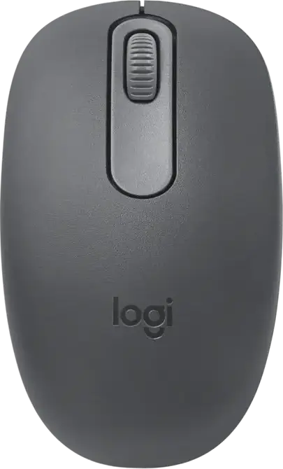 Mouse Wireless Logitech M196 Bluetooth, Grafit, 1000 DPI, Design Compact Ambidextru, Plastic Reciclat, Baterie până la 12 Luni, Dimensiuni 100x60x38mm, 76g