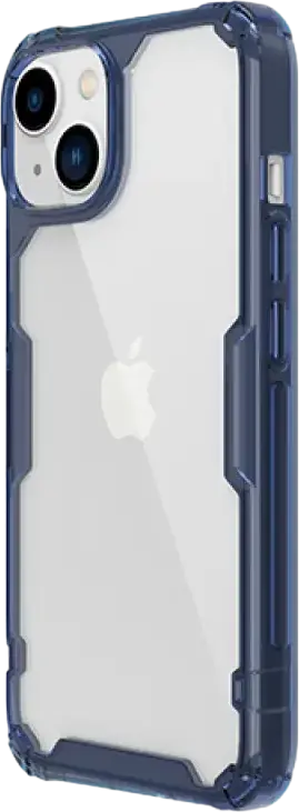 Husa Nillkin Nature TPU Pro pentru iPhone 14, Protectie Shockproof din TPU cu Spate Transparent, Strat de Amortizare, Anti-Amprenta, Albastru