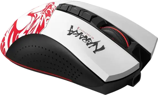 Bloody R90 Plus Wireless Gaming Mouse, BC3332-S Sensor, 5000 CPI, 8 Programmable Buttons, 2.4 GHz, Metal X'Glide Armor Boot, Rechargeable, Naraka