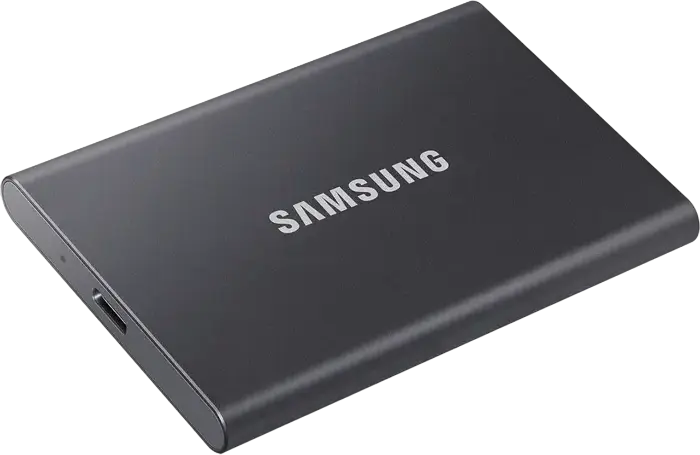 SSD portabil extern Samsung Portable SSD T7, 2 TB, Grey (MU-PC2T0T/WW)