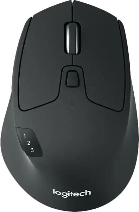 Logitech M720 Triathlon Wireless Mouse M-R0062, Bluetooth Low Energy & 2.4 GHz, Unifying Receiver, 1000 DPI Optical Sensor, 8 Buttons, Black
