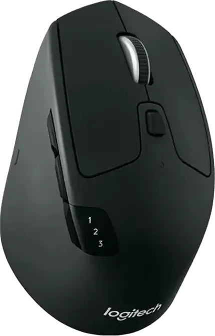 Logitech M720 Triathlon Wireless Mouse M-R0062, Bluetooth Low Energy & 2.4 GHz, Unifying Receiver, 1000 DPI Optical Sensor, 8 Buttons, Black