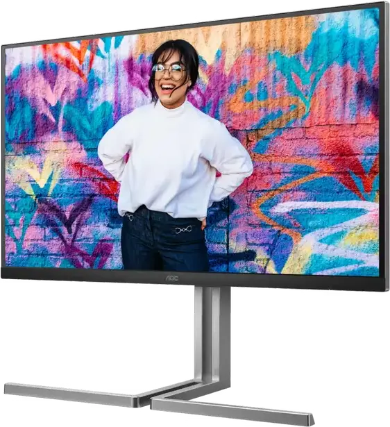32" Monitor profesional AOC U32U3CV, IPS 3840x2160 4K UHD, Gri