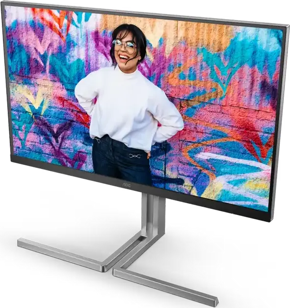 Monitor AOC U32U3CV Graphic Pro 31.5 inch 4K UHD Nano IPS, 3840x2160, HDR 400, 98% DCI-P3, USB-C 96W PD, KVM Switch, Calman Ready, Gri