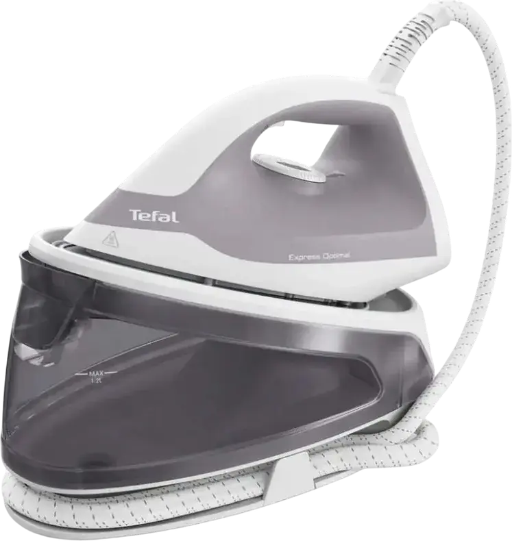Парогенератор Tefal Express Optimal SV4111E0, 2200 Вт, давление 5.3 бар, паровой удар 200 г/мин, керамическая подошва Xpress Glide, бак 1.2 л