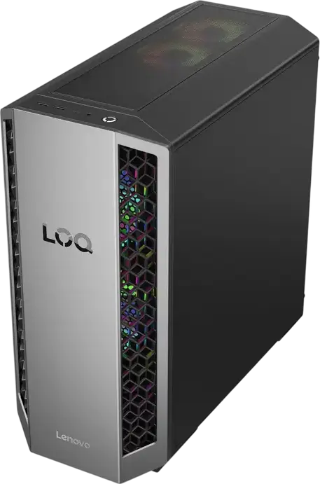 PC Gaming Lenovo LOQ Tower 26ADR10, AMD Ryzen Seria 8000, NVIDIA GeForce RTX 5060 Ti, RAM DDR5, SSD PCIe 4.0 NVMe, Wi-Fi 7, Carcasa 26L, Iluminare ARGB