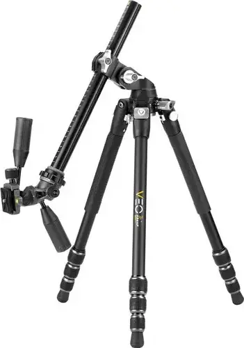 Vanguard VEO 3T+ 234CT Carbon Fiber Travel Tripod and Monopod, MACC Multi-Angle Center Column, Video Pan-Tilt Head, 10kg Load, Black