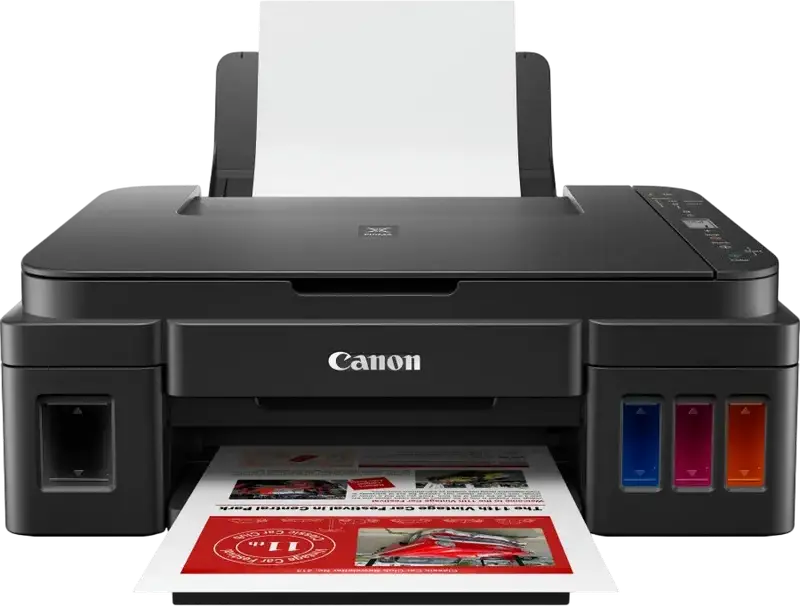 Canon Pixma G3416 Multifunction Inkjet Printer, Print Copy Scan, Refillable Ink Tank, Wi-Fi, USB, 4800 x 1200 dpi, Borderless Printing, Black