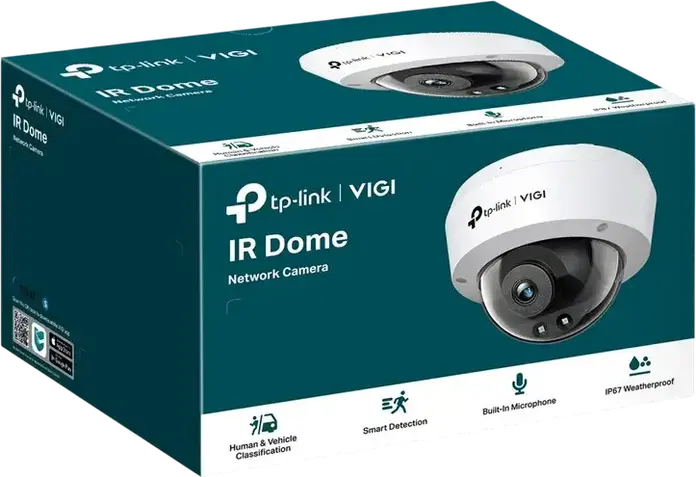 Camera Network Dome TP-Link VIGI C220I 2MP IR, 1080p, Lentila 2.8mm, PoE, Protectie IP67 si IK10, Clasificare Persoane si Vehicule, Alb