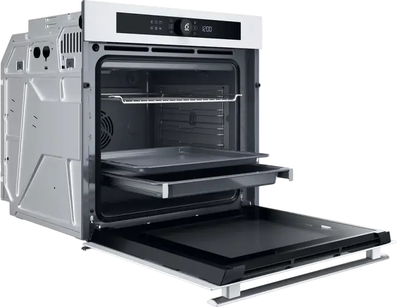 Cuptor Electric Incorporabil Whirlpool WOI4S8CM1SWA, Capacitate XXL 73L, Clasa Energetica A+, Tehnologie 6th Sense, AirFry, Steam+, Curatare Catalitica, Alb