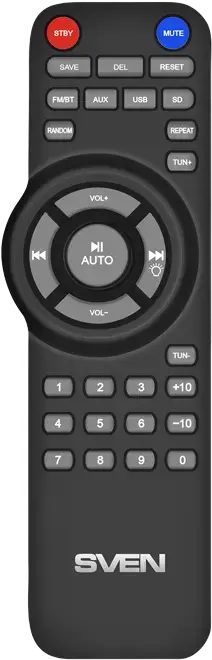 Sistem Difuzoare Multimedia SVEN MS-2070 2.1, 60W RMS, Bluetooth, USB, SD, Radio FM, Iluminare RGB, Corp din MDF, Telecomanda, Negru
