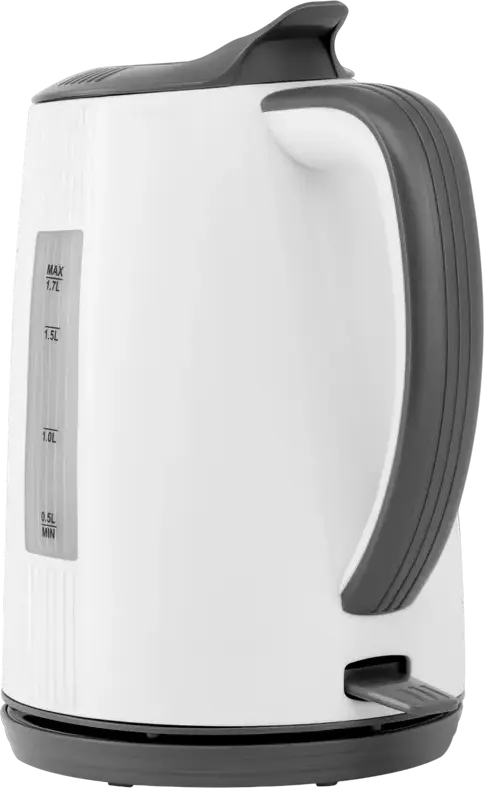 Электрический чайник Polaris PWK 1708C Water Way Pro, 1.7 л, 2200 Вт, пластирный корпус, скрытый нагревательный элемент, белая LED-подсветка, фильтр от накипи
