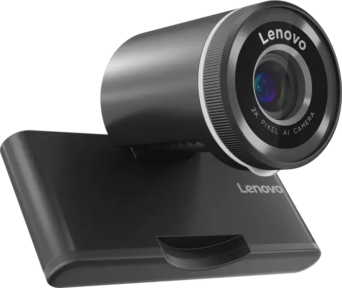 Lenovo QHD Webcam 4XC1Q25245 2K Resolution 30fps AI Auto-focus Adjustable FOV 90/78/65 HDR Noise Cancellation USB-C Microsoft Teams Certified Black