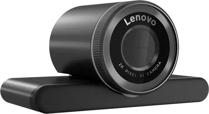 Lenovo QHD Webcam 4XC1Q25245 2K Resolution 30fps AI Auto-focus Adjustable FOV 90/78/65 HDR Noise Cancellation USB-C Microsoft Teams Certified Black