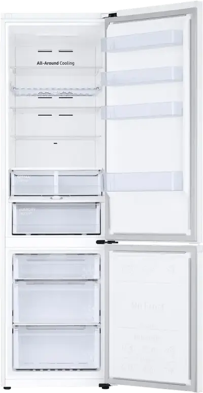 Frigider Combinat Samsung RB38C675EWW, 390L, No Frost, Digital Inverter, SpaceMax, SmartThings Wi-Fi, Alb, Inaltime 203cm, Free-standing