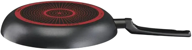 Tigaie Tefal Simply Clean din Aluminiu 28 cm cu Înveliș Antiaderent de Titan și Thermo-Signal, Fabricata in Franta, Compatibila cu Plite pe Gaz si Ceramica, Neagra