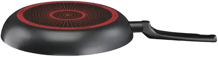 Tigaie Tefal Simply Clean din Aluminiu 28 cm cu Înveliș Antiaderent de Titan și Thermo-Signal, Fabricata in Franta, Compatibila cu Plite pe Gaz si Ceramica, Neagra