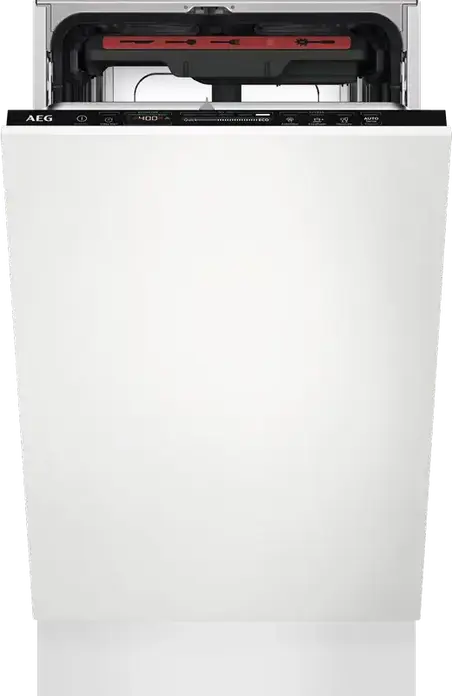 AEG FSE74527P Series 7000 Fully Integrated Dishwasher, 10 Place Settings, AirDry, SatelliteClean, Inverter Motor, 45 cm Width, Energy Class C