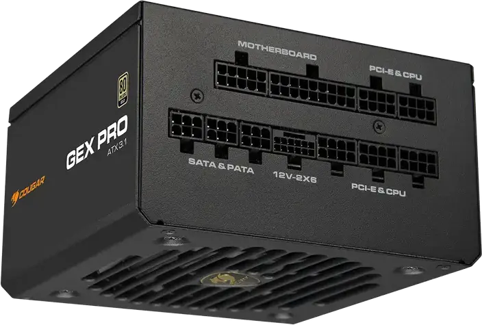 Sursa Cougar GEX PRO 850W, 80 PLUS Gold, Fully Modular, ATX 3.1, Conector 12V-2x6, Negru