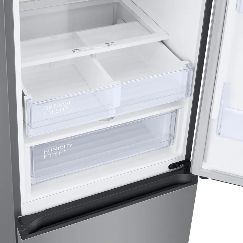 Холодильник Samsung RB38C676DSA, объем 390 л, No Frost, Digital Inverter, SpaceMax, Optimal Fresh, серебристый, 203x59.5x65.8 см