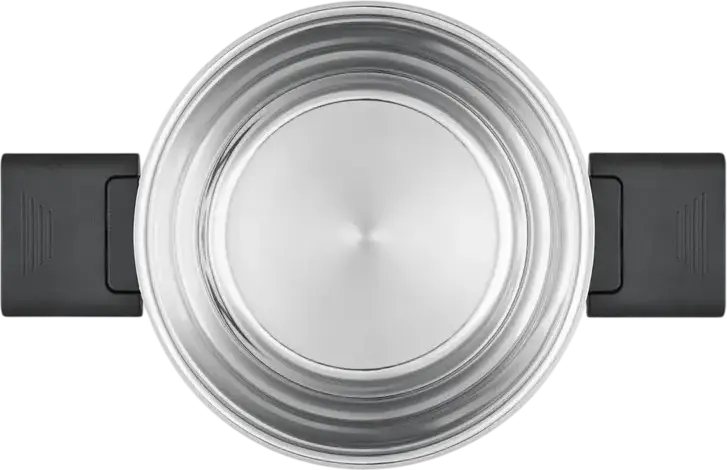 RESTO 92201 Anser Stainless Steel Saucepan with Glass Lid, 1.6L, 16cm, Induction Compatible Professional Cookware, Grey