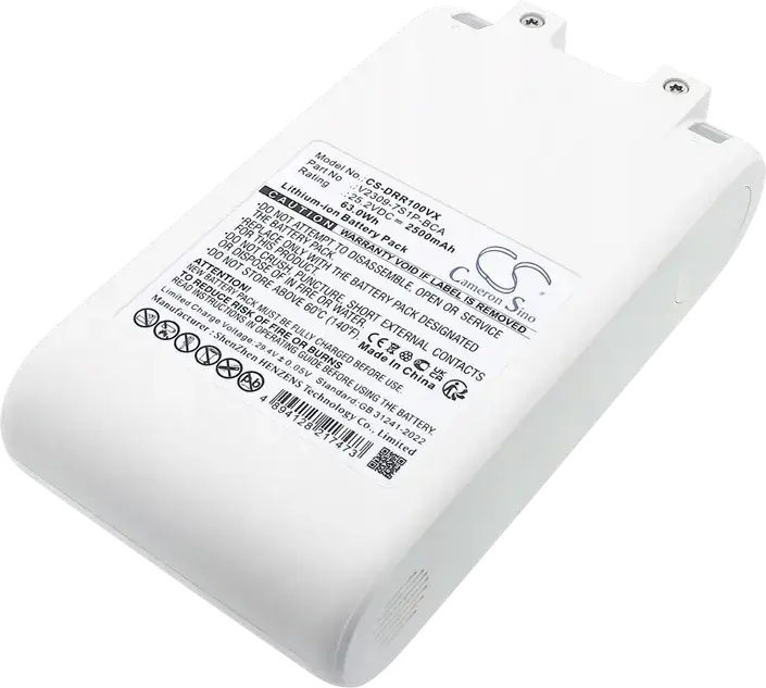 Dreame V2309-7S1P-BCA Replacement Battery for R10 and R10 Pro Vacuum Cleaners, 25.2V 2500mAh 63Wh Lithium-ion Battery, CS-DRR100VX