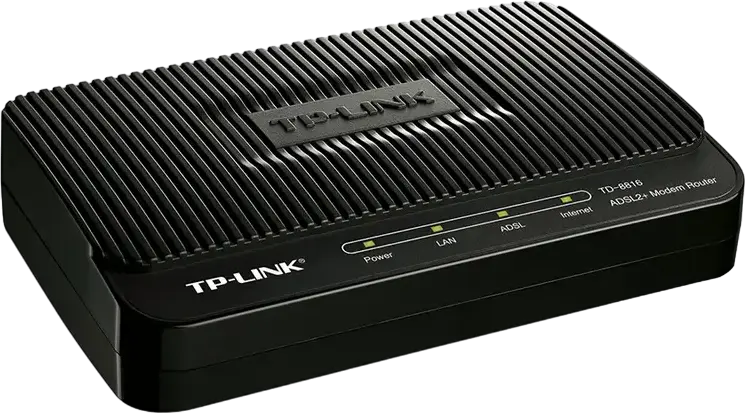 Modem ADSL TP-LINK TD-8816, ADSL/ADSL2/ADSL2 + până la 24 Mbps, Negru