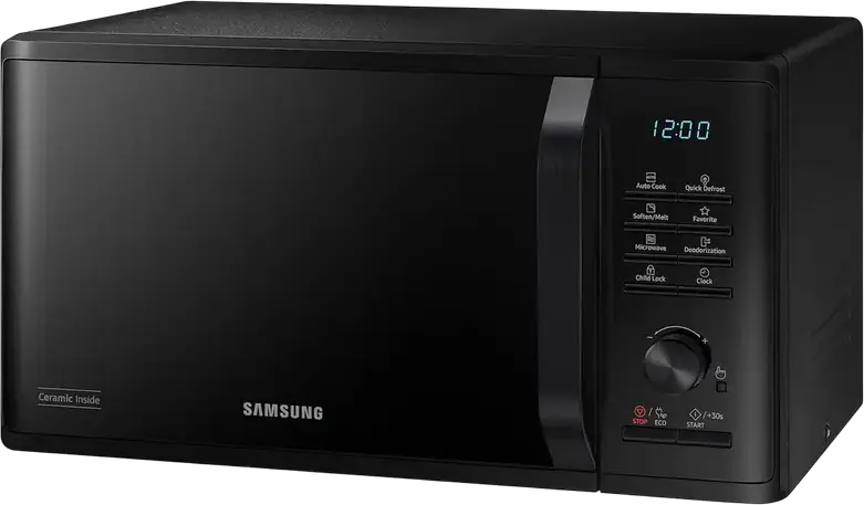 Cuptor cu microunde Solo Samsung MS23K3515AK, Capacitate 23L, Putere 800W, Interior Email Ceramic, Defrost Rapid, Auto Cook, Negru