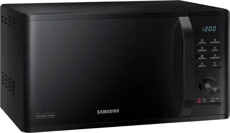 Cuptor cu microunde Solo Samsung MS23K3515AK, Capacitate 23L, Putere 800W, Interior Email Ceramic, Defrost Rapid, Auto Cook, Negru
