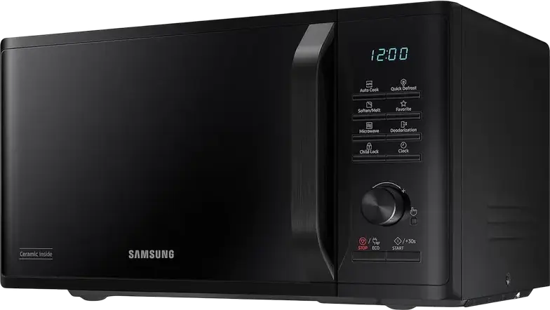 Cuptor cu microunde Solo Samsung MS23K3515AK, Capacitate 23L, Putere 800W, Interior Email Ceramic, Defrost Rapid, Auto Cook, Negru