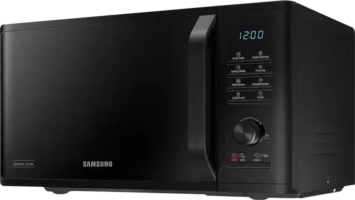 Cuptor cu microunde Solo Samsung MS23K3515AK, Capacitate 23L, Putere 800W, Interior Email Ceramic, Defrost Rapid, Auto Cook, Negru