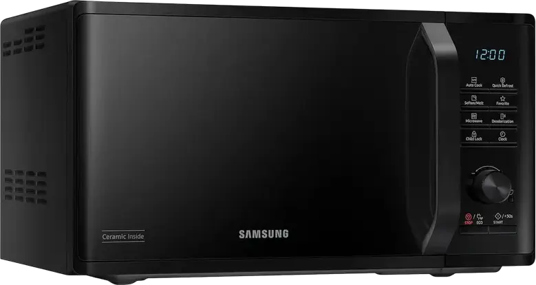 Cuptor cu microunde Solo Samsung MS23K3515AK, Capacitate 23L, Putere 800W, Interior Email Ceramic, Defrost Rapid, Auto Cook, Negru