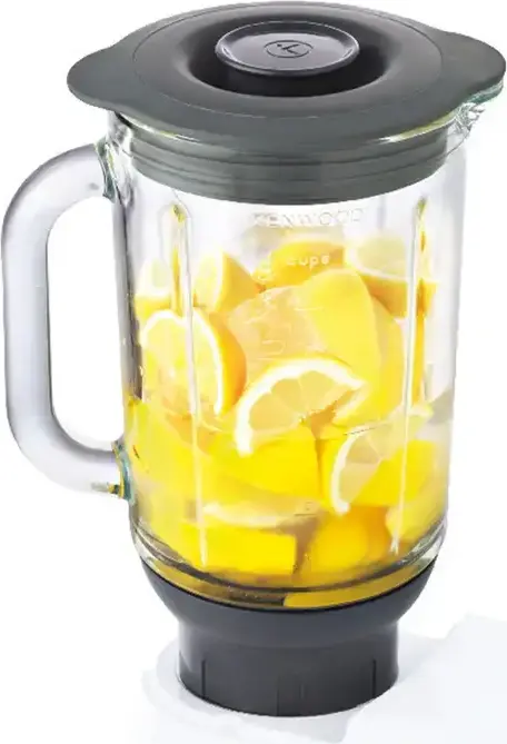 Accesoriu Blender Kenwood KAH359GL pentru Robot de Bucatarie, Vas Sticla Borosilicata ThermoResist 1.7L, Cruntare Gheață, pentru Chef, Major, Titanium