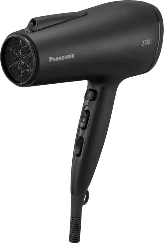 Fön Panasonic EH-NE85, 3300W (Performanta 2500W), Tehnologie Double Ion, 3 Setari de Temperatura si 2 Viteze, Jet Reci, Negru