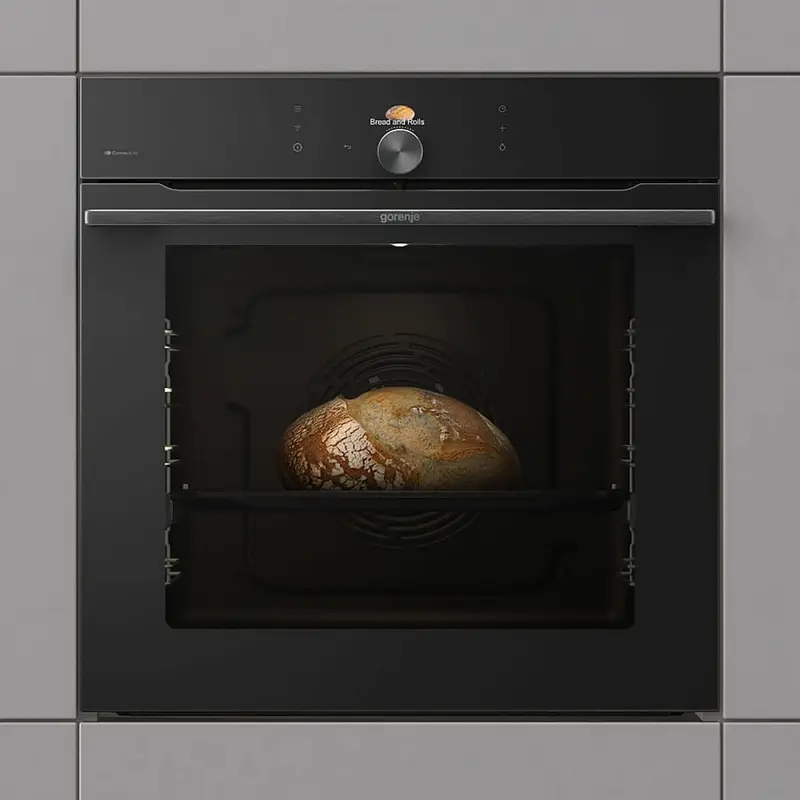 Встраиваемый электрический духовой шкаф Gorenje BP6138B, 77 л, класс A+, пиролитическая очистка, ConnectLife, черный, набор с Doc-station