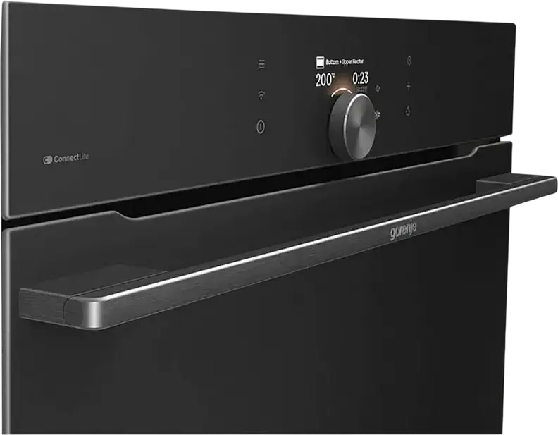 Встраиваемый электрический духовой шкаф Gorenje BP6138B, 77 л, класс A+, пиролитическая очистка, ConnectLife, черный, набор с Doc-station