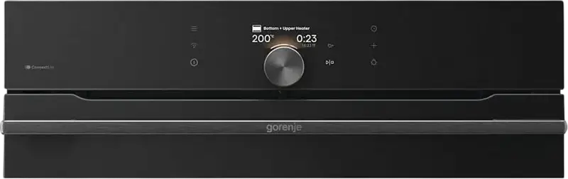 Встраиваемый электрический духовой шкаф Gorenje BP6138B, 77 л, класс A+, пиролитическая очистка, ConnectLife, черный, набор с Doc-station