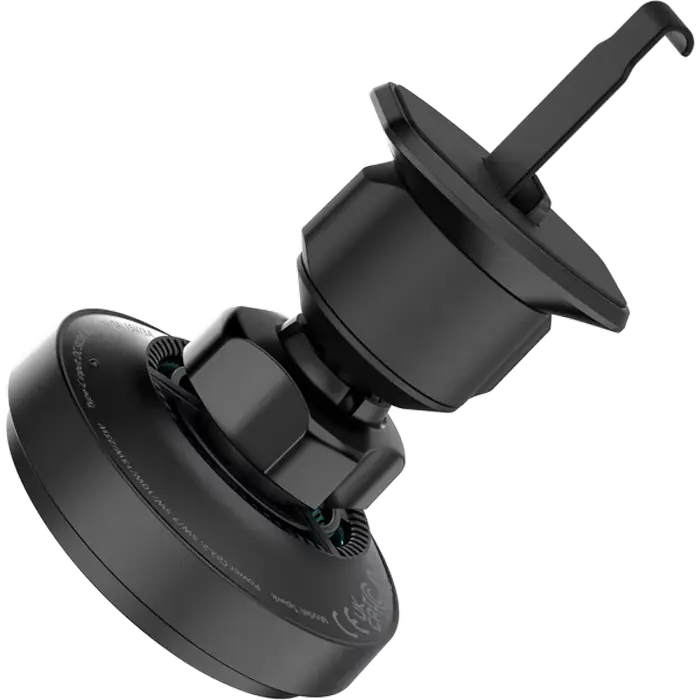 Proove Spark Qi2.2 Wireless Car Phone Holder, 25W Fast Charging, Active Cooling System, Magnetic Ring, Air Vent Mount, USB-C, Black, ABS + PC