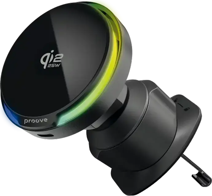 Car Mount With Wireless Charger Proove Spark Qi2.2 25W, Black