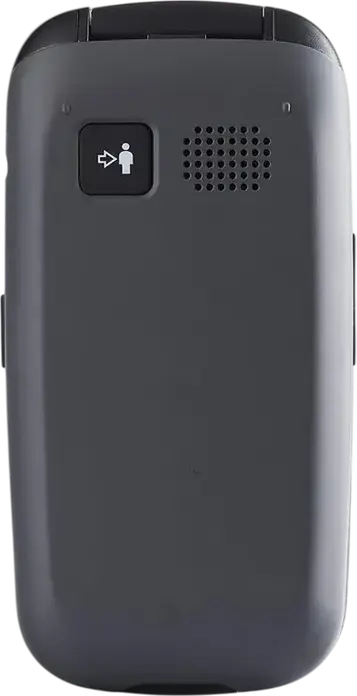 Panasonic KX-TU446 Clamshell Flip Phone, 2.4-inch TFT Display, 2G EDGE, microSD, NFC, Wi-Fi, GPS, MIL-STD-810G Waterproof and Dust-resistant, Grey