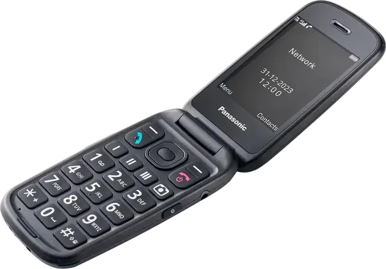 Telefon Flip Panasonic KX-TU550 4G LTE, Clamshell Robust MIL-STD-810G, Ecran 2.8 inch, Unisoc T117, Slot microSD, Bluetooth 5.0, USB Type-C