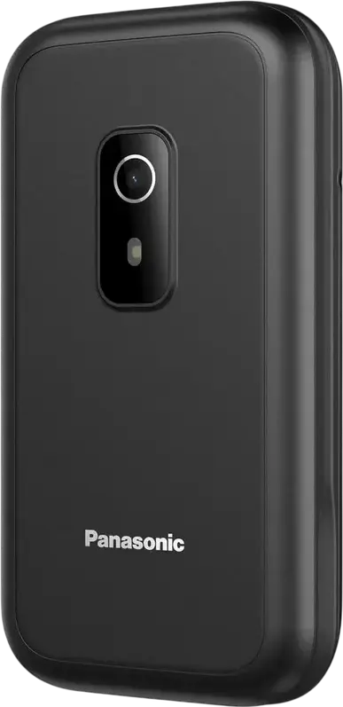 Telefon Flip Panasonic KX-TF600 4G LTE VoLTE, Ecran TFT LCD 2.8 inchi, nano-SIM, microSD, Bluetooth 5.0, USB Type-C, Rezistenta IP44, Negru