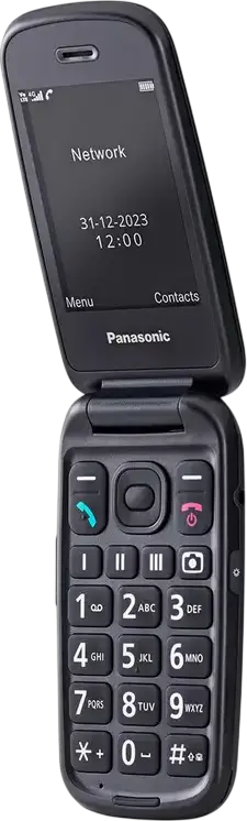 Telefon pliabil robust Panasonic KX-TU550, 4G LTE, Standard Militar MIL-STD-810G, Ecran 2.8 inch, Unisoc T117, Memorie 128MB, microSD, Bluetooth 5.0, USB-C