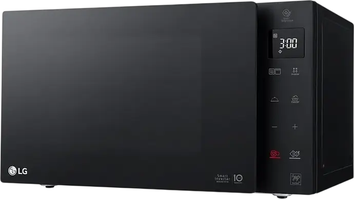 LG MH6535NBS Freestanding Microwave Oven with Grill, 25L, Smart Inverter Technology, 1000W Microwave, 900W Quartz Grill, Black