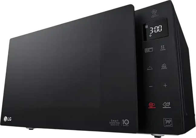 LG MH6535NBS Freestanding Microwave Oven with Grill, 25L, Smart Inverter Technology, 1000W Microwave, 900W Quartz Grill, Black