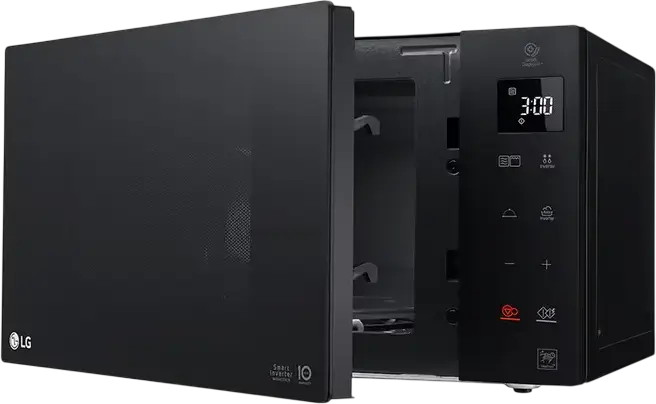LG MH6535NBS Freestanding Microwave Oven with Grill, 25L, Smart Inverter Technology, 1000W Microwave, 900W Quartz Grill, Black